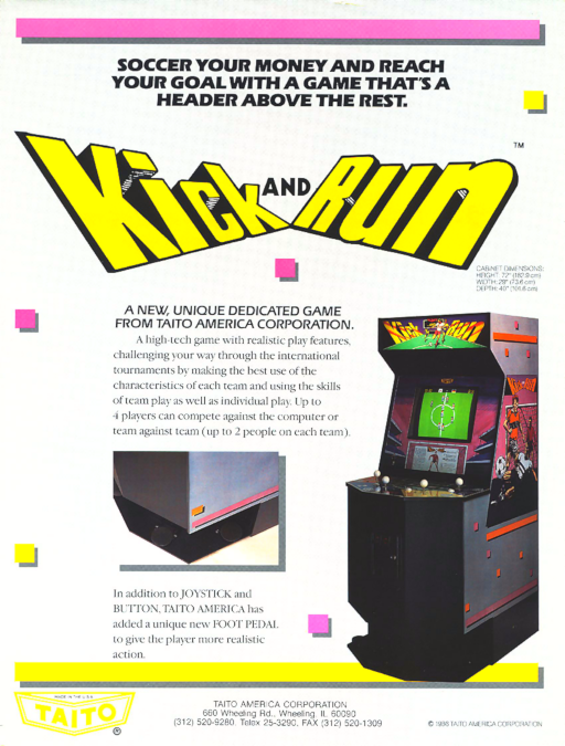 Kick and Run (World) Arcade Game Cover